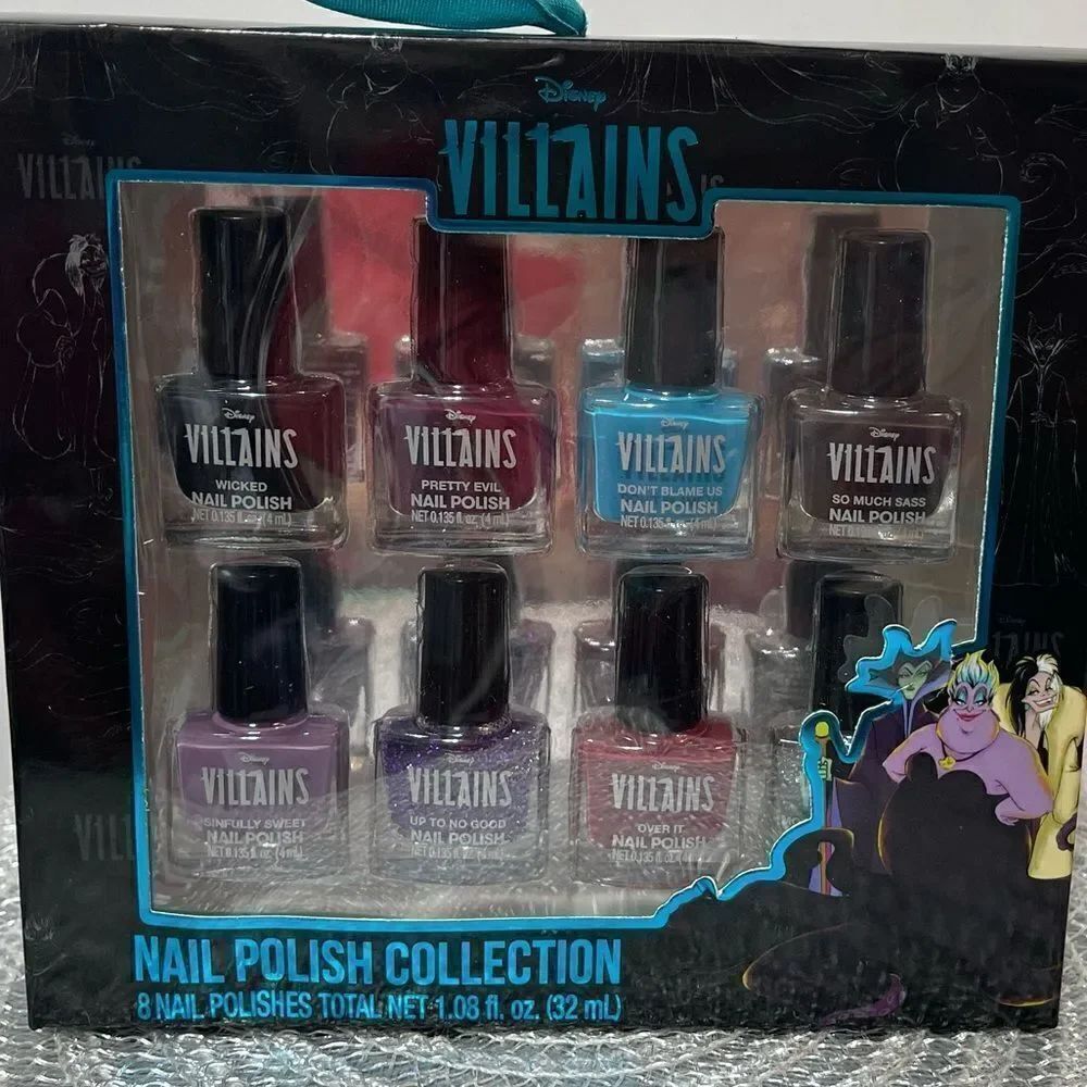 Disney Villains Nail Polish Set of 8 NWT - Picture 2 of 5